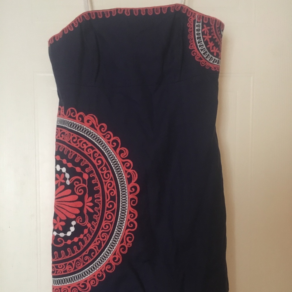 Lily Pulitzer strapless embroidered dress